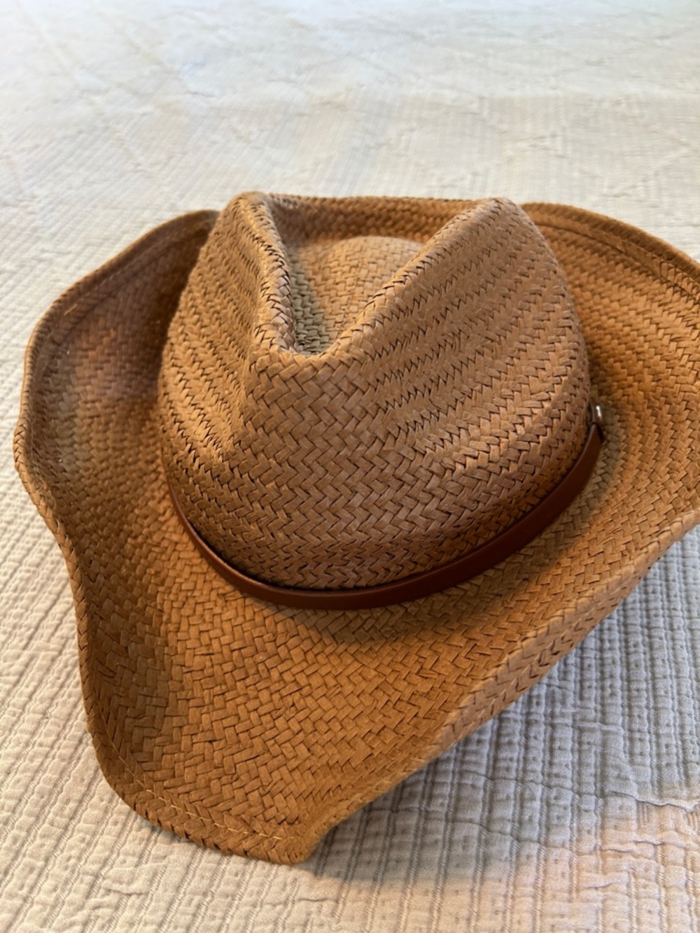 rag and bone Cowboy Fedora with Brown Leather Band NEW